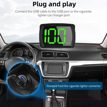 GPS KMH MPH HUD Digitaalne Spidomeeter Head Up Display USB-Plug and Play Auto Elektroonika Tarvikud Suur Font Kiirus Kõikidele Autodele