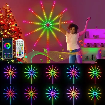 Smart APP LED Ilutulestiku Valgust RGB Dreamcolor Ilutulestiku Kerge USB Toitega LED Valgus Remote jõulupidu Decor Vanik