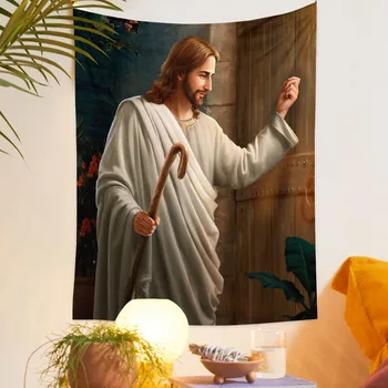 6 suurustele Jeesuse Kristuse Koputab Ukse Tapestry Decor Kristlikud Usklikud Tarkade Seina Riputamise Lihavõtted Kodu Kaunistamiseks