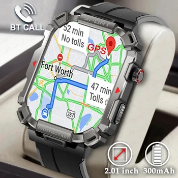 2024 GPS Sport Smart Watch Mehed 2.01 tolline Südame Löögisageduse ja Vere Hapniku Fitness Vaadata Dial Telefoni Veekindel SmartWatch Android ja IOS
