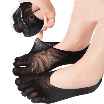 Naiste Suve, Viie sõrme Sokid Naine Üliõhukesed Sokk Naljakas Varba Nähtamatu Sokken Silikooniga anti-skid Hingav anti-hõõrdumist