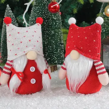 Palus Gnomes Vastupidav Rootsi Tomte Mänguasi Täidisega Jõulud Kootud Müts Elf, Dwarf Nukk Kodu Kaunistamiseks Tarvikud Täiuslik Kingitus