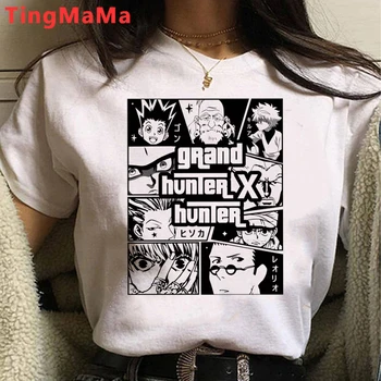 Kawaii Jaapani Anime Hunter X Hunter Hisoka T-Särk Naistele Suvised Topid Cartoon Killua Graafiline Tees Grunge Unisex Tshirt Naine