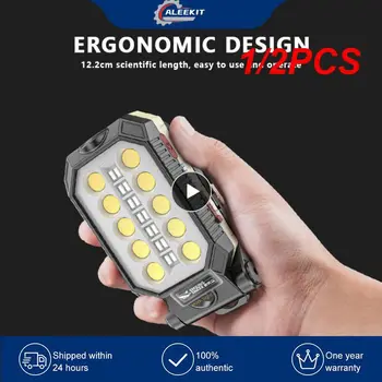 1/2TK Laetav COB Kerge Töö Portable LED Taskulamp Reguleeritav Veekindel, Telkimine Laterna Magnet Disain koos Power