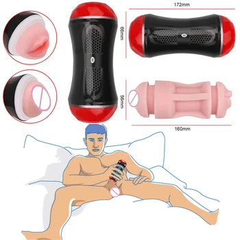 Võltsitud Tupe Pocket Pussy Täiskasvanute Erootiline Seksikas Mänguasjad Meeste Tupe, Suu Mees Masturbator Vibraator Naiste Masturbatsioon Cup