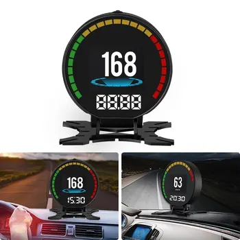 P15 Head-Up Display Auto OBD2 HUD Digitaalne Spidomeeter RPM Pinge Suurendada Turbiini Surve Õli, Vee Temp Näidik lubatud kiiruse ületamise Hoiatus
