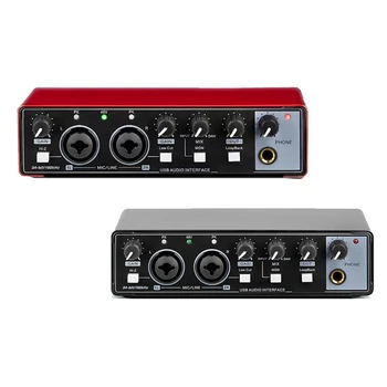 HFES helikaart Studio Rekord Professional USB Audio Interface helitehnika, 48V Phantom Salvestamise