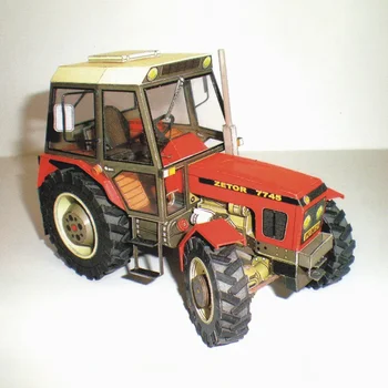 1:32 tšehhi Zetor 7745-7211 Traktori Kaardi Mudel, Hoone Seab Käsitsi DIY põllumajandusmasinad Auto Mudel Hariduslik Mänguasi