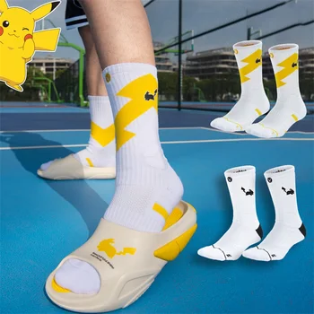 3 Pack Pokemon Elite Korvpalli Sokid Compression Anti Slip Paks Sport Sokid Tõstmine Treening Töötab Jalgpalli Sokid