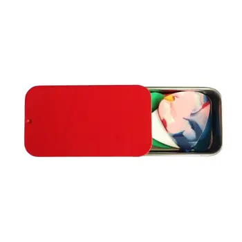 Uus Toode Punane Ristkülik Rauast Karp koos Juhuslik 0.71 mm Värviline Printimine Kitarr Kirkad 20pcs/box