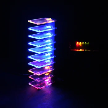 DIY elektrooniline LED muusika Spekter hääljuhtimine Crystal veerus LED sodering projekti 5v sisend LMN358 LM339