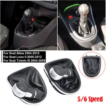 5 6 Speed Manual Gear Shift knob eest Seat Leon Leon Toledo II III Auto Kinni Hoob koos Gaiter Boot Cover Minnes Käsi palli