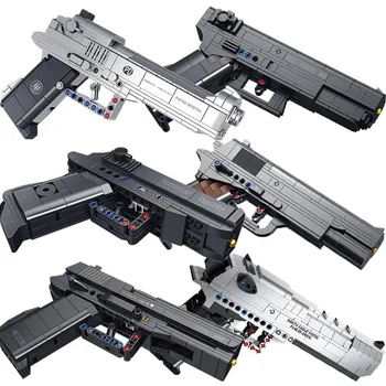 Sõjalise Desert Eagle M1911 G18 USP PPK M92 Püstol Mudel ehitusplokid KES Relva Saab Tulistada Kuuli Tellised Mänguasjad Poistele Kingitusi
