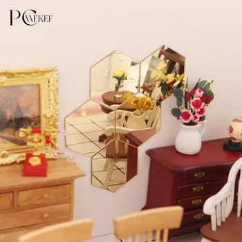 2tk Doll House Teenetemärgi Mini vaba koostisega peegel mudelid shot stseeni rekvisiidid