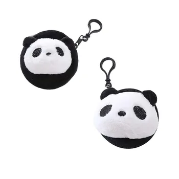 Looma -, Plüüš-Panda Mündi Rahakott Kawaii Ringi Suure Mahutavusega Mini Kõrvaklappide Kott Käekott Huulepulk Kotis Cartoon Raha Kotti Väljas