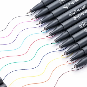 Sipa SR153 Värvilised Konks Liini Pen 0.38 mm Art Käsitsi maalitud Konks Line Multifunktsionaalne Pen 10Colors Insult Comic Eskiis Fineliner