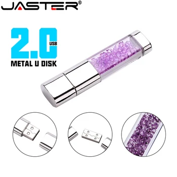 JASTER Crystal USB Flash Drive 128GB, Mini Pen Drive 64GB kiire USB 2.0 Stick 32GB Reaalne Võimsus U Disk 16GB Ilus 8GB