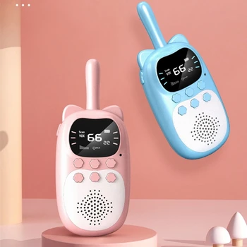 Mini Kids Walkie Talkie Saatja 3KM Vastuvõtja kahesuunaline Raadio Comunicador Vanema-Lapse Interaktiivne Poisid Tüdrukud