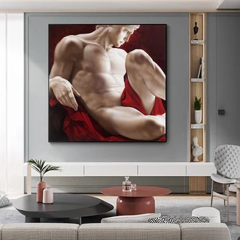 Michelangelo Vana-kreeka Alasti Mees David Kuju Põhjamaade Seinale Plakati, Lõuend Seina Maali Kunst Pildi elutuba Home Decor