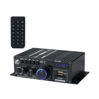Ak380 800W 12V Võimendi Bluetooth Stereo Kodus Auto BASS Heli Võimendi Muusikamängija Auto Kõlarite D-Klassi FM-USB/SD