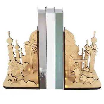 DIY 3D Puidust Book Nook Riiul Miniatuuri araabia Etnilise Stseeni Komplektid Vintage Kuulus Agentuuri Bookends Raamaturiiul Home Decor