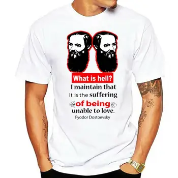 Uus Meeste T-Särk Mood Top Tee Fjodor Dostoevsky Põrgu Tsiteerida - Punane Ringer Puuvill Tshirt Summeronline Tshirt Disain