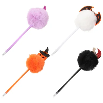 Halloween Pliiatsi -, Plüüš-Kõrvitsa Pvt Nõid Roller Ball Pen Tutt Pastapliiats Armas Geel Tindiga Pliiatsid Kirjutamise Pliiatsid