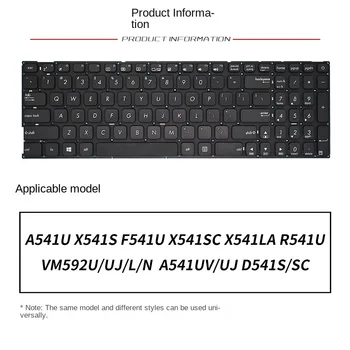 asendada sobiks ASUS A541U X541S F541U VM592U X541SC X541LA R541U Sülearvuti klaviatuur