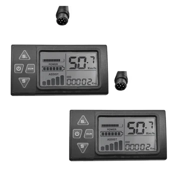 Ebike Elektriline Jalgratas S861 LCD Ekraan 6PIN Jaoks 24V 36V 48V Ebike Manuaalne Kontroll Speedmeter Veekindel Pistik Osad