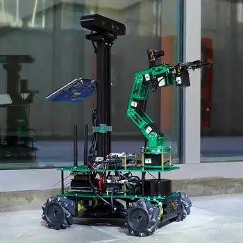 ROSMASTER X3 PLUSS mitmesuunaline liikumine robot, mis põhineb ROS varustatud lidar, sügavus kaamera, 6DOF robotkäsi