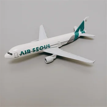 Sulam, Metall-korea Air SEOUL Airlines Airbus 320 A320 Lennuki Mudel Airways 1/400 Skaala Diecast Lennuk mudellennukid, Kingitused 16cm
