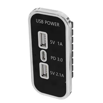 USB-Auto, Telefoni Laadija Mobiiltelefoni Multi-Function Konverteerimise Pistik Auto Laadija Adapter Sinine Märgutuli Bussid Autod
