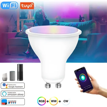 Tuya WiFi Smart GU10 Led Pirnid RGB Valge Juhitava Led Tõmbamisega GU 10 Valgustus Tööd Alexa,GU10 Led Lamp, Millel on pult