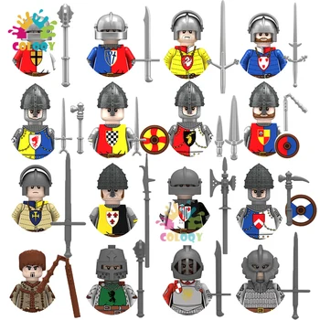 Lapsed Mänguasjad Keskajal Kilp Sõdurid Ehitusplokid Šoti Mõõk Warrior Mini Tegevus Arvandmed Mänguasjad Lastele Lastele Kingitusi