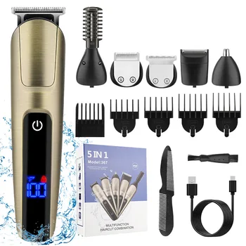 RESUXI 367 5 in 1 multifunktsionaalne grooming kit nina-kõrva trimmer micro mees pardel Electric Hair Trimmer Meeste Grooming kit