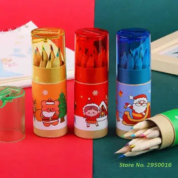 12 Värvi Jõulud Värvilised Pliiatsid Art Joonis Pliiatsid Värvimine Pliiats Poisid Tüdrukud Lapsed, Õpilased Jõulud Sünnipäeva Kingitus