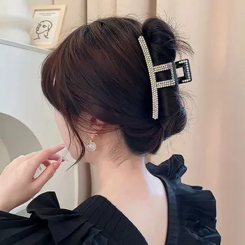 Peakatet Magus Rist Rhinestone Akrüül Tüdrukute Hobusesaba Omanik Korea Hai Clip Crystal Hairgrip Naiste Karvad, Küünised