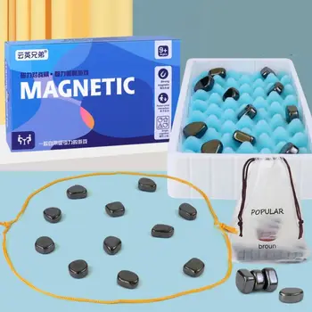 Plastikust Magnet Male Mängu Kingitus Ferromagnetilised Puzzle Mäng Interaktiivne Lauamäng Magnetvälja Mõju Male