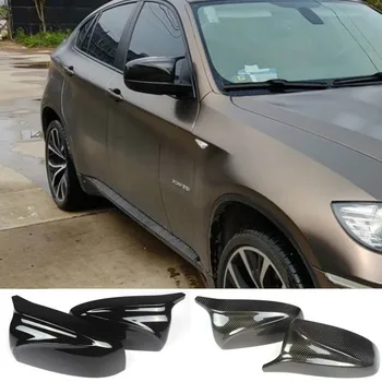 Carbon Fiber/ABS 2x Peegli Kate X5 X6 Auto Küljel Rearview Mirror Kork Katab Kest Asendamine BMW X5 X6 E70 E71 2007-2013