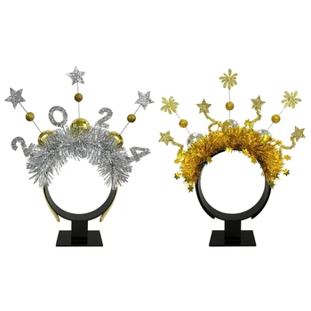 2024 Uus Aasta Peapael Head Uut Aastat Headdress Jõulupidu Hairhoops Festival Hairbands Litrid Peakatted