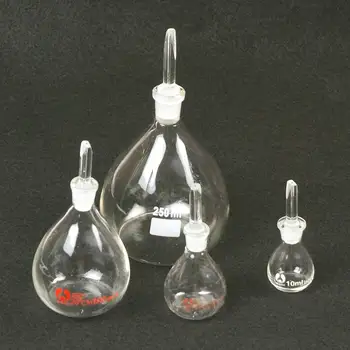 Võimsus 5/10/25/50/100/250/500/1000ml Klaas erikaal Pudel püknomeetrit rakendavad Klassi Teadus Lab Meditsiini