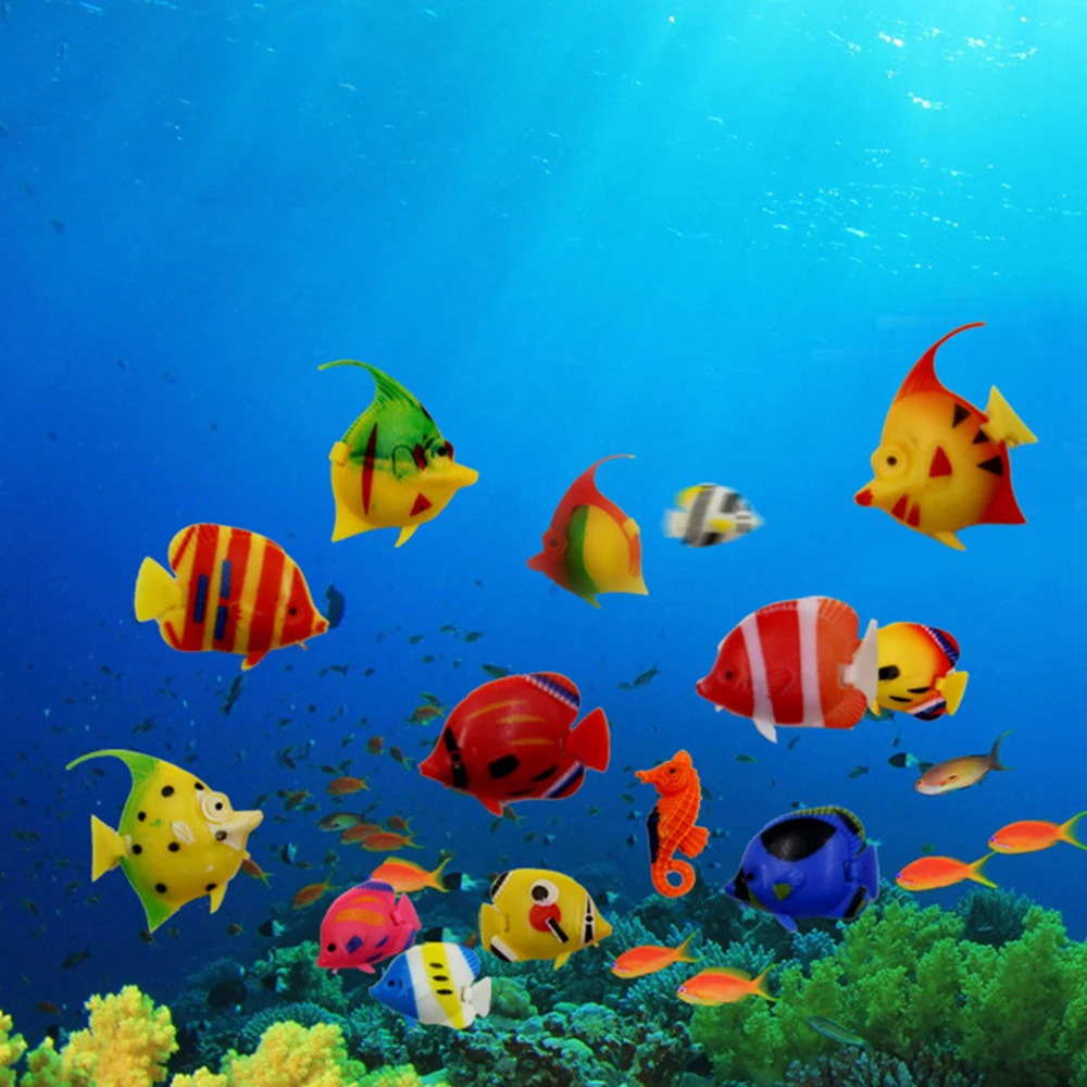 1~8PCS Plastikust Väike Võltsitud Troopiliste Kalade Akvaariumi Simuleeritud Elav Maastik Teenetemärgi Ujuvad Kunstlik Kala lemmikloomatarbed - 4
