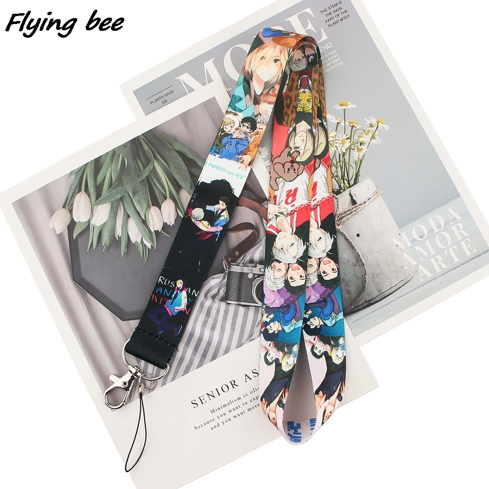 Flyingbee X1629 Anime Juri Jääl Cartoon ID-Kaardi Hoidik Hoidik Bussi-Kaardi Hoidik Töötajad Kaardi Telefoni kaelapaela kinnitamine Tarvikud Laps - 1