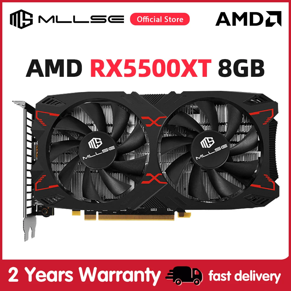 MLLSE AMD RX5500XT 8G Mängude Graafika Kaardi 8GB 128Bit GDDR6 PCI-E 4.0×8 GPU Radeon rx5500xt 8gb mäng videokaardid Placa de vídeo - 0