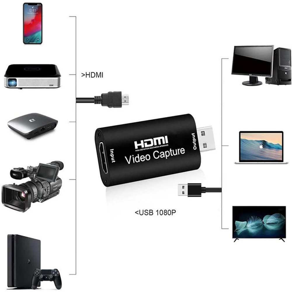 4K HDMI-Ühilduva Video Capture Card Streaming Juhatuse Pildista USB 3.0 1080P Kaardi Grabber Diktofon Kast PS4 Mängu DVD-Kaamera - 5
