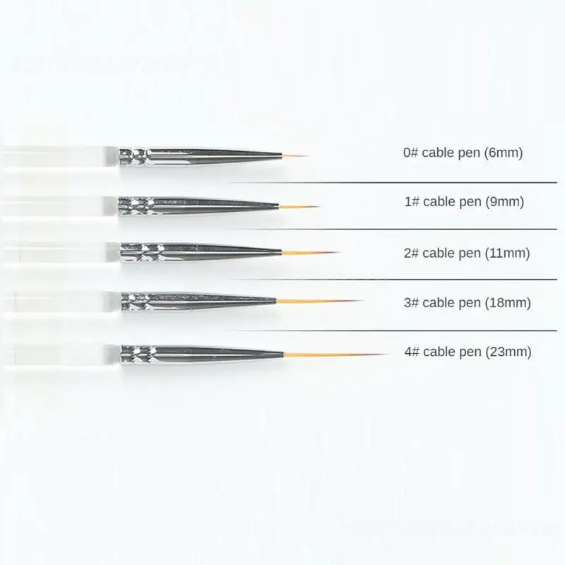 2/3TK Traat Joonistus Pliiatsi Läbipaistev Multifunktsionaalne Küünte Nail Art Pen Küünte Parandamiseks Pen Sile Värviline Joonistus Pliiatsi Joon - 5