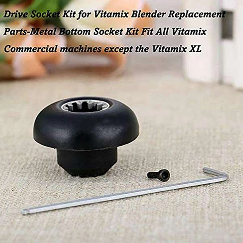 3 Komplekt, Metallist Ja Plastikust Must Blender Drive Pistikupesa Asendamise Komplekt Vitamix Blender Varuosi Mutrivõti - 4