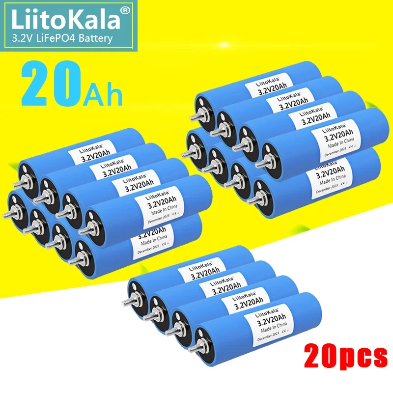 20pcs LiitoKala 3.2 V 20AH 3C LiFePo4 Aku Lithium diy 12V E-bike, Roller Ratta Tool AGV Auto golfiautod Batterie - 0