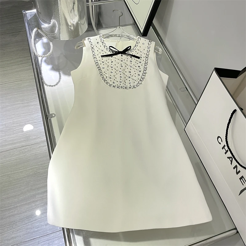 Kõrge Quallty Raja Luksus Teemandid Profileerimine Suvine Kleit Naistele 2023 Prantsuse Elegantne Mood Mini Peokleidid Riideid Vestidos - 2
