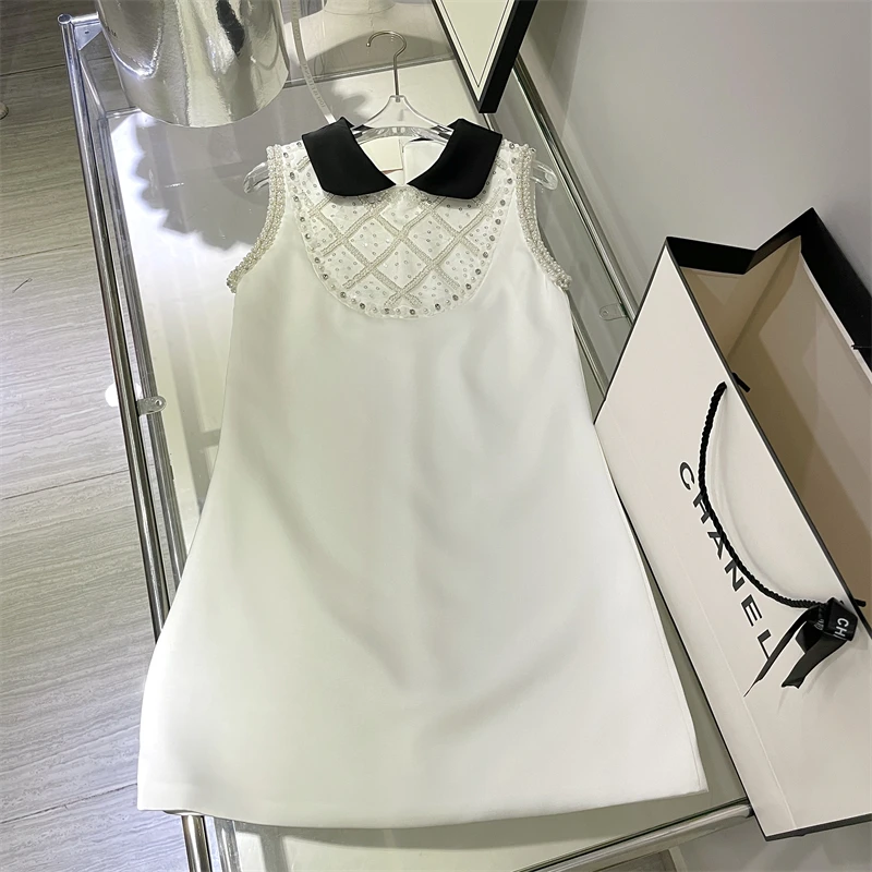 Kõrge Quallty Raja Luksus Teemandid Profileerimine Suvine Kleit Naistele 2023 Prantsuse Elegantne Mood Mini Peokleidid Riideid Vestidos - 3